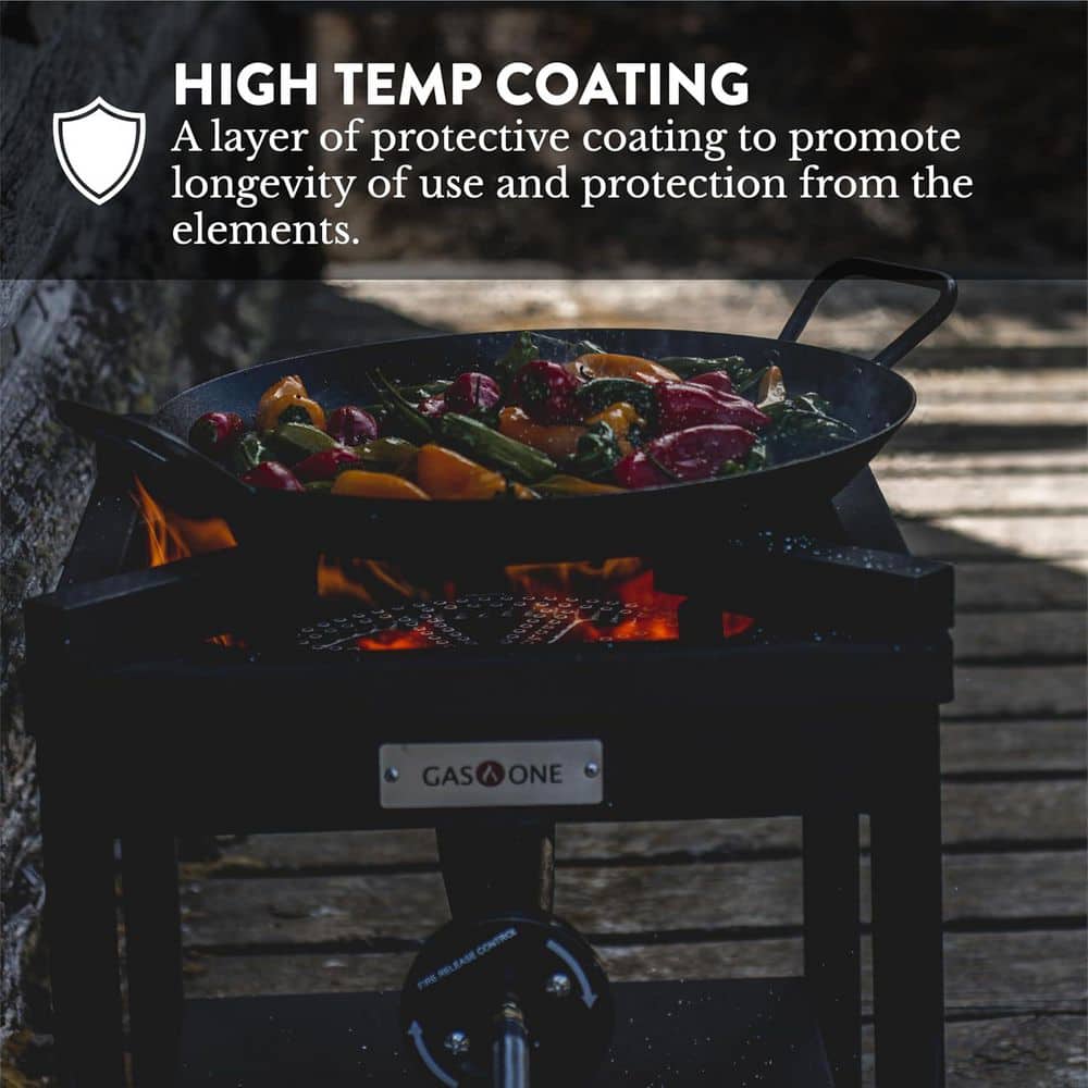 Black Steel Single Burner Gas Outdoor Cooker