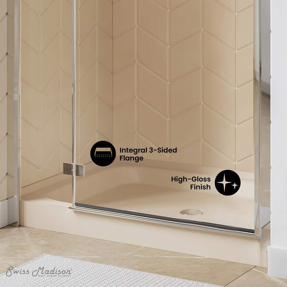 Voltaire Biscuit 48" x 36" Single-Threshold Shower Base