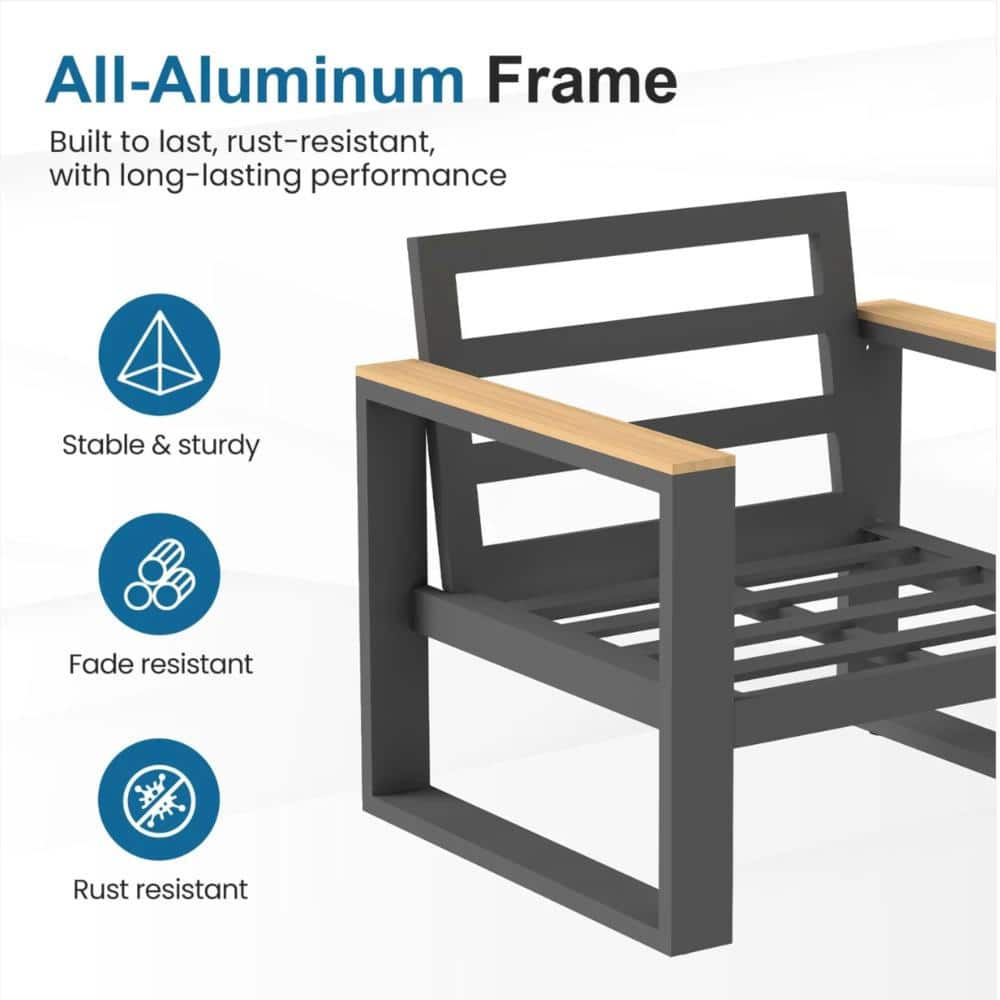 Infographic showing aluminum frame features.