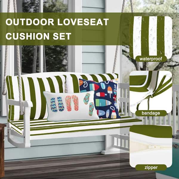YLLN 24 x 18 in. Outdoor Loveseat Cushion Set-Waterproof