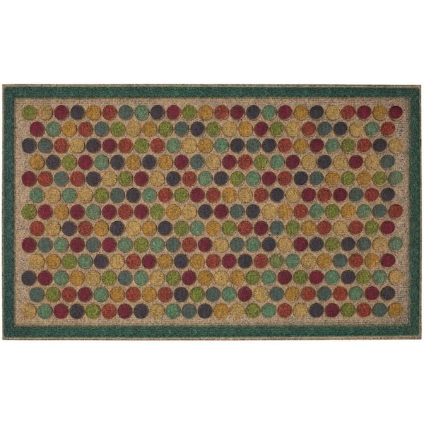 Mohawk Home Colorful Dots Bright 18 in. x 30 in. Ornamental Entry Mat