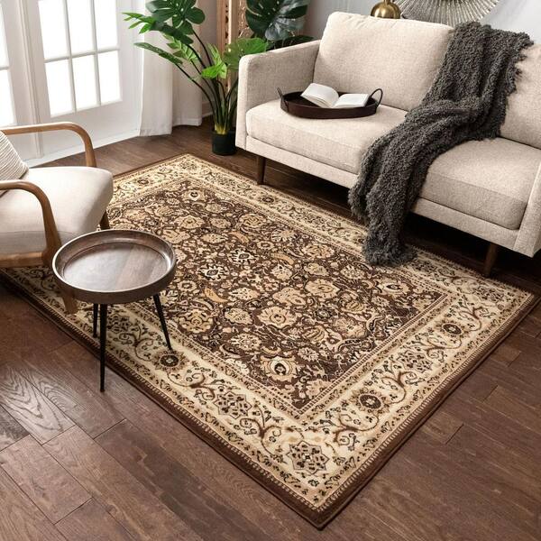 Well Woven Persa Tabriz 9 Ft 3 In X, Brown Area Rugs For Living Room