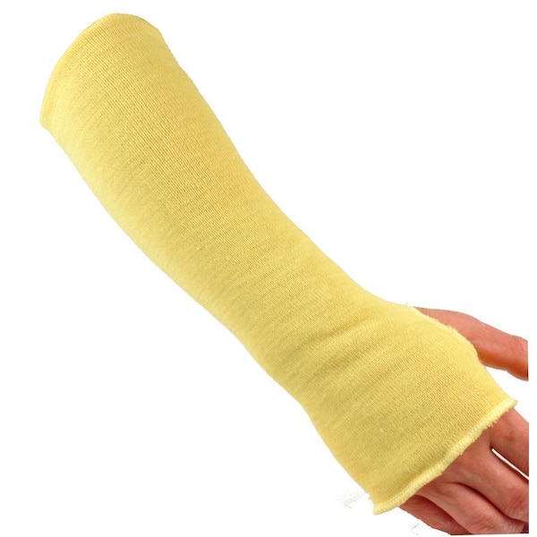 G & F Products Kevlar 18 in. Knit Sleeve with Thumb Slot in Yellow