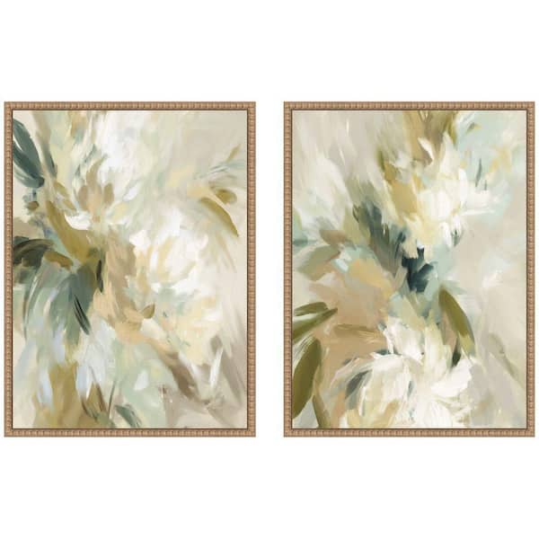 2-Piece Sylvie "Garden No 1 and No Two 2-Piece" by Amy Lighthall Flowers Framed Art Print Set 24 in. x 18 in.