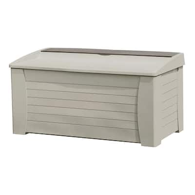 Hampton Bay 73 Gal. Grey Resin Wicker Outdoor Storage Deck Box with  Lockable Lid HBDB73G-SL - The Home Depot