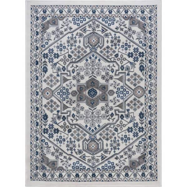 House of Hampton Dale Beige/Blue Indoor/Outdoor Rug & Reviews