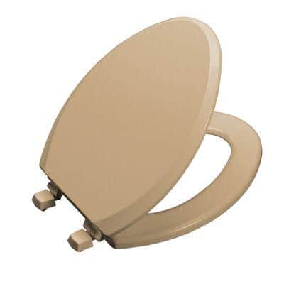 KOHLER Triko Deluxe Molded Toilet Seat, Elongated, Closed-front With Cover in Mexican Sand-DISCONTINUED