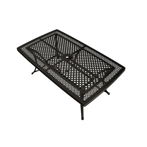 Boyel Living 72 in. Rectangle Aluminum Outdoor Patio Dining Table
