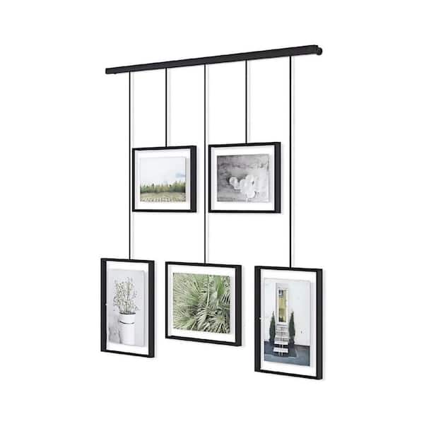 5-Opening Black Metal Collage Frame for Wall