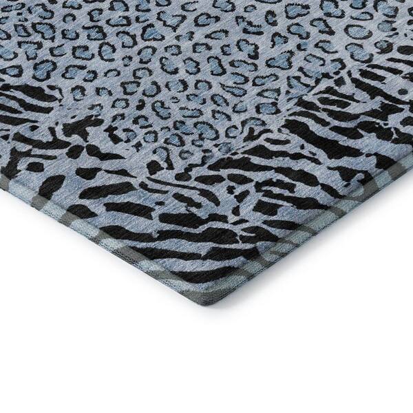 Mayfield Premium Machine Washable Abstract AMF1230 Blue 2 ft. x 3 ft. Area Rug