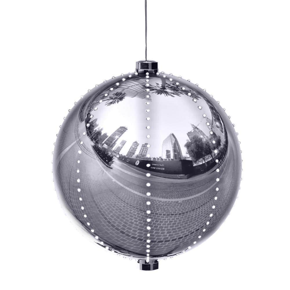 24 Large Silver Foam Disco Mirror Ball With Hanging Swivel Ring, Holiday  Party Decor