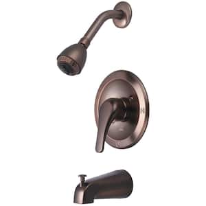 Elite 1-Handle Wall Mount Tub and Shower Faucet Trim Kit in Moroccan Bronze (Valve not Included)