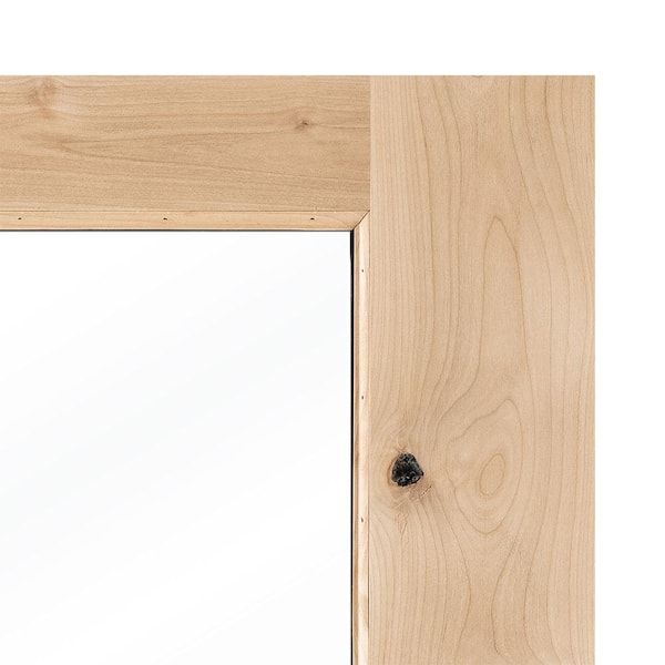 36in.x80in. RH Half-Lite Clear Glass Unfinished Alder Wood AssemblyRequired Front Door Kit Plus Quick Assemble Jamb w/VG