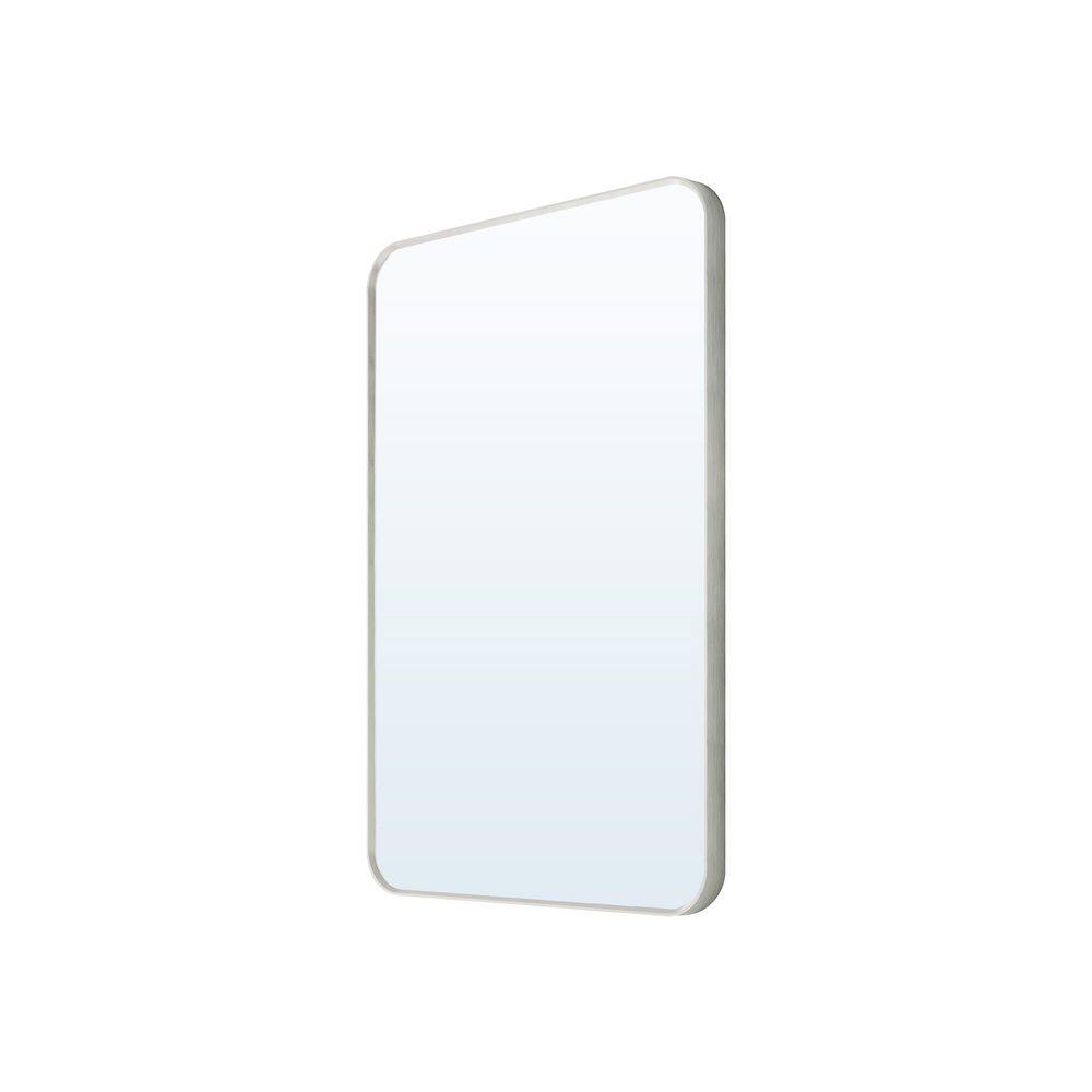 24 in. W x 36 in. H Rectangular Aluminum Framed Wall Bathroom Vanity Mirror in Brushed Nickel,Horizontally or Vertically price history on PriceWatchPro