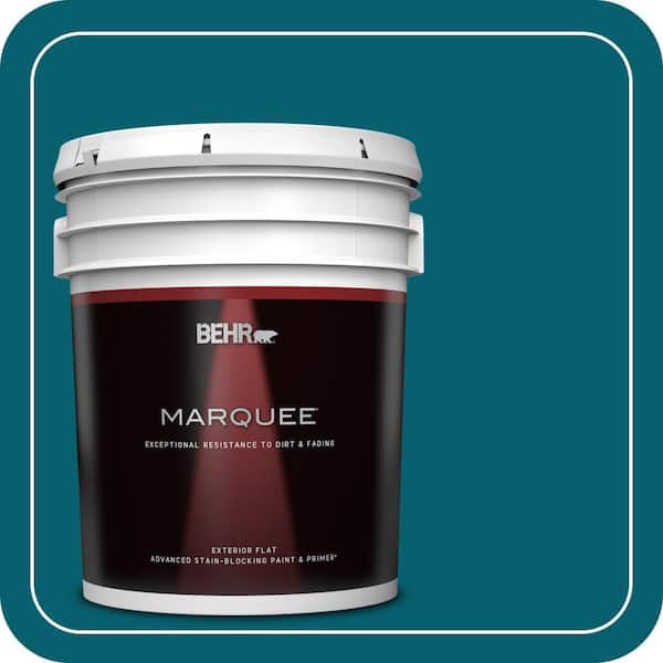 BEHR MARQUEE 5 gal. #T16-04 Galapagos Flat Exterior Paint & Primer