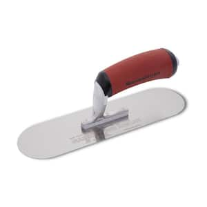 10 in. x 3 in. Bright Stainless Steel Pool Trowel - DuraSoft Handle