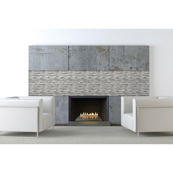 Abolos City Lights 11-Pack New York Gray/Brushed 12-in x 12-in Brushed Metal Mosaic Wall Tile