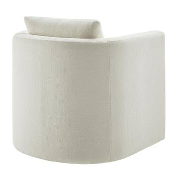 Unbranded Sheldon Ivory Performance Fabric Barrel Chair with Swivel 8309-05