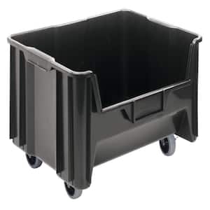 Heavy-Duty Giant Stack Mobile 16-Gal. Storage Tote in Black (3-Pack)