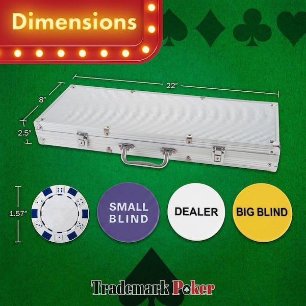 Bike Lane 500 Dice Style Poker Chip Set 690356XBU - The Home Depot