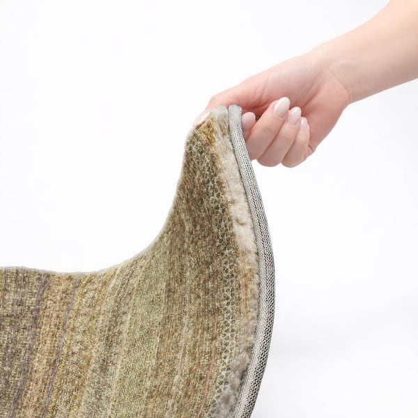 Dream Shag Premium Machine Washable Abstract ADS527 Khaki 9 ft. x 12 ft. Area Rug
