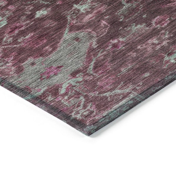 Chantille Machine Washable Indoor/Outdoor Abstract ACN2322 Burgundy 5 ft. x 7 ft. 6 in. Area Rug