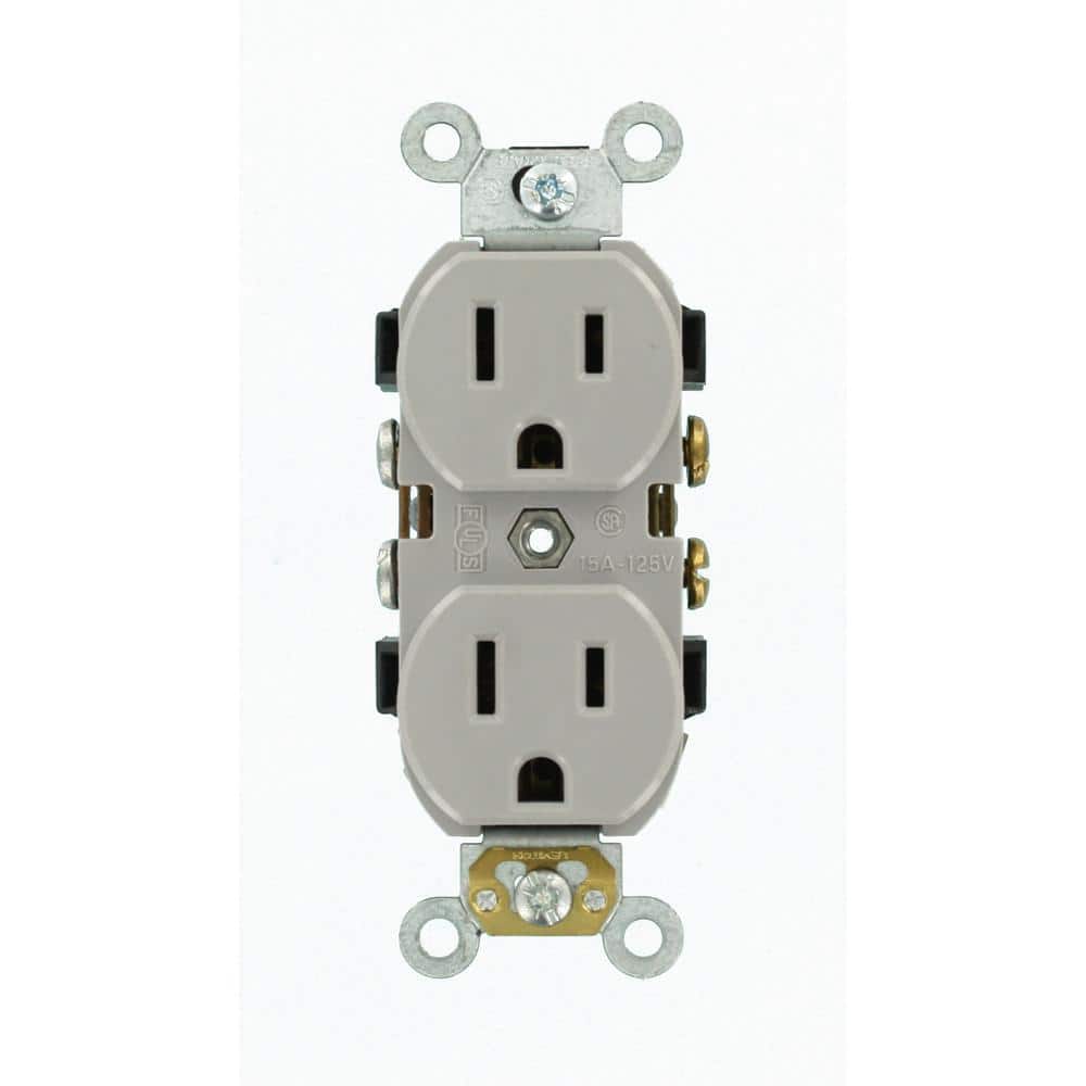 15 Amp 125 V Industrial Grade Duplex Outlet/Receptacle, Gray (1-Pack) 5242-GY price history on PriceWatchPro