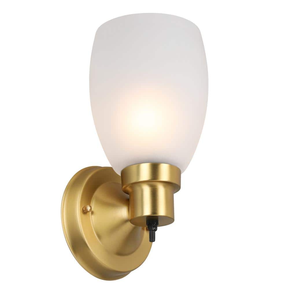 Design House Lydia 1-Light Satin Gold Indoor Dimmable Wall