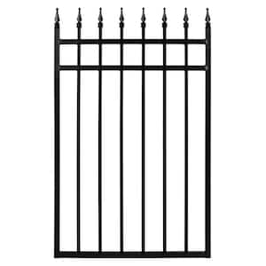 2.75 ft. x 3.83 ft. Tiger Eye Profile Black Iron Center Point Fence Gate