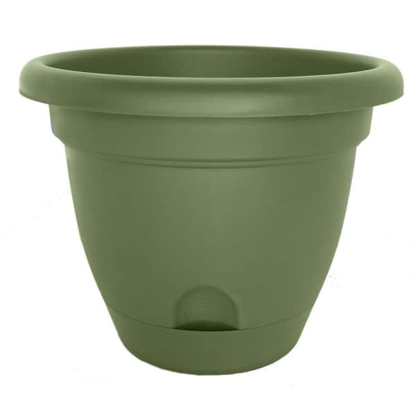 Bloem Lucca 6.75 in. Living Green Plastic Self-Watering Planter with Saucer