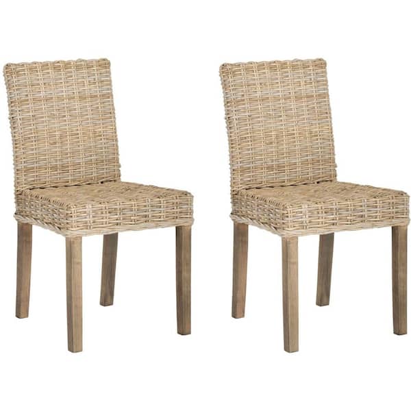 SAFAVIEH Grove Beige/Off-White Wood Side Chair (Set of 2)