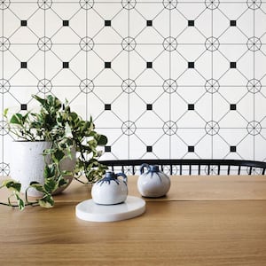 Zodiac White Peel and Stick Wallpaper (Covers 28 sq. ft.)