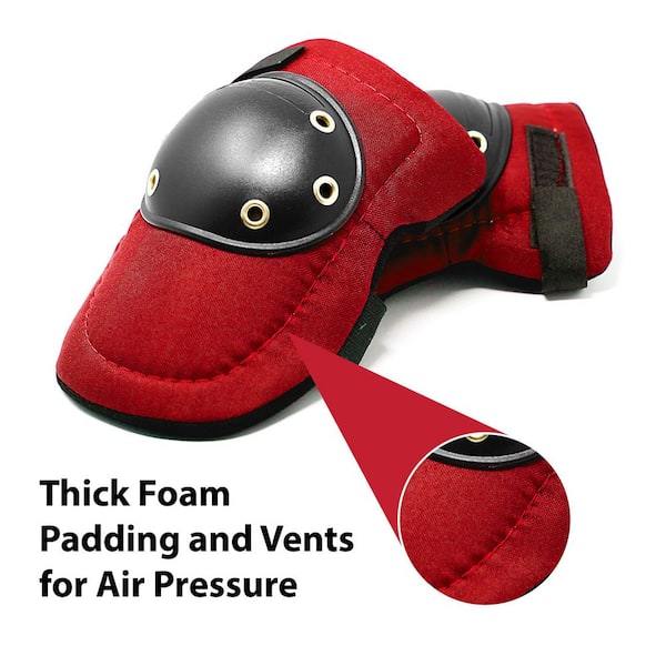 Safe Handler Tough Cap Thick Foam Padding, Adjustable Elastic Straps (RED)  BLSH-ES-PE-KP - The Home Depot