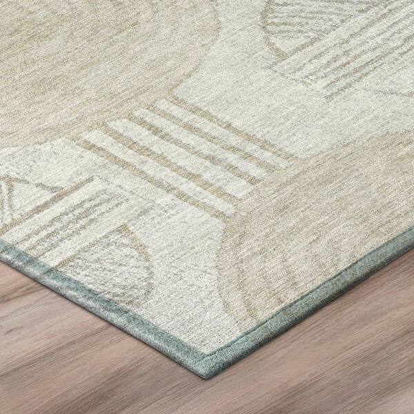 Chantille Machine Washable Indoor/Outdoor Abstract ACN3064 Ivory 2 ft. x 7 ft. Runner Rug