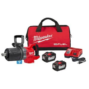 M18 FUEL 18V Lithium-Ion Brushless Cordless 1 in. Impact Wrench with D-Handle Kit with Two 12.0 Ah Batteries
