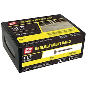 #12-1/2 x 1-1/4 in. Bright Annular Thread Underlayment Nail (1 lb.-Pack)