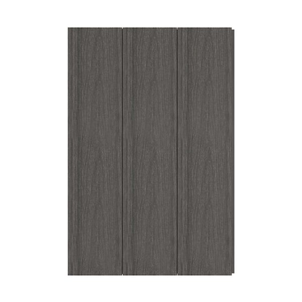 All Weather System 0.5 in. x 5.5 in. x 1 ft. Argentinian Silver Gray Tongue and Groove Composite Siding Sample