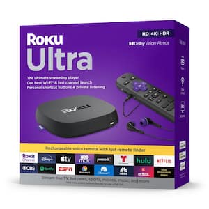 Ultra 2022 4K,HDR,Dolby Vision Streaming Device and Roku Voice Remote Pro