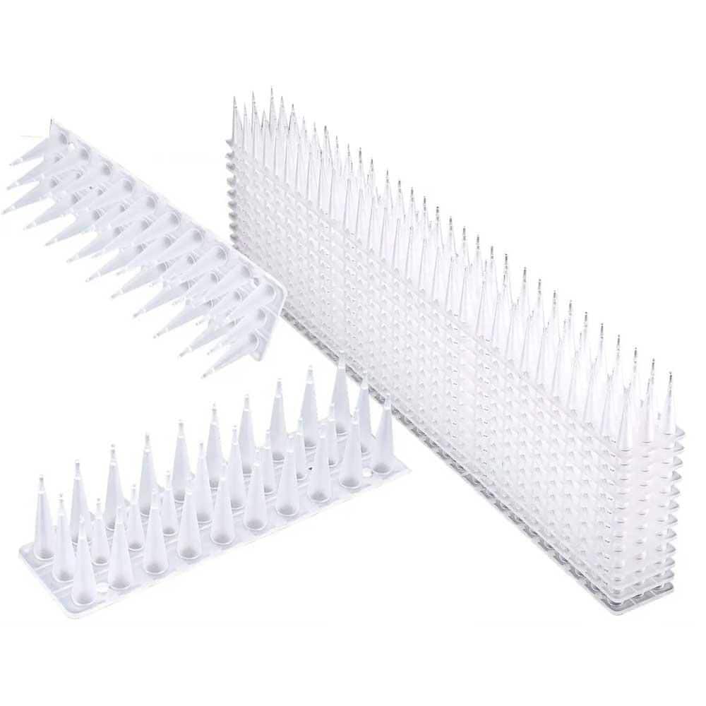 16.9 White Plastic Keeps a Pigeon Away Off Deterrent Plastic Fence Spikes A