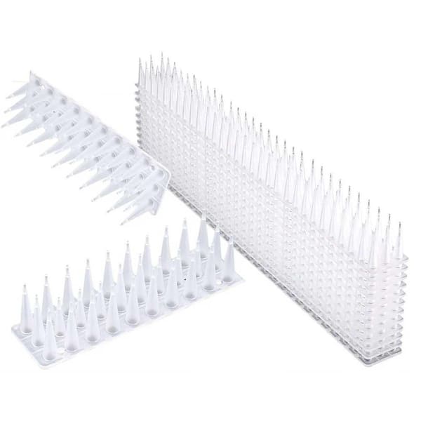 Unbranded 16.9 White Plastic Keeps a Pigeon Away Off Deterrent Plastic Fence Spikes Anti Cat Bird Spikes Strips Bird Repeller