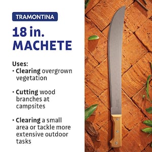 18 in. Machete with Carbon Steel Blade and Wood Handle with Nylon Sheath (6-Pack)