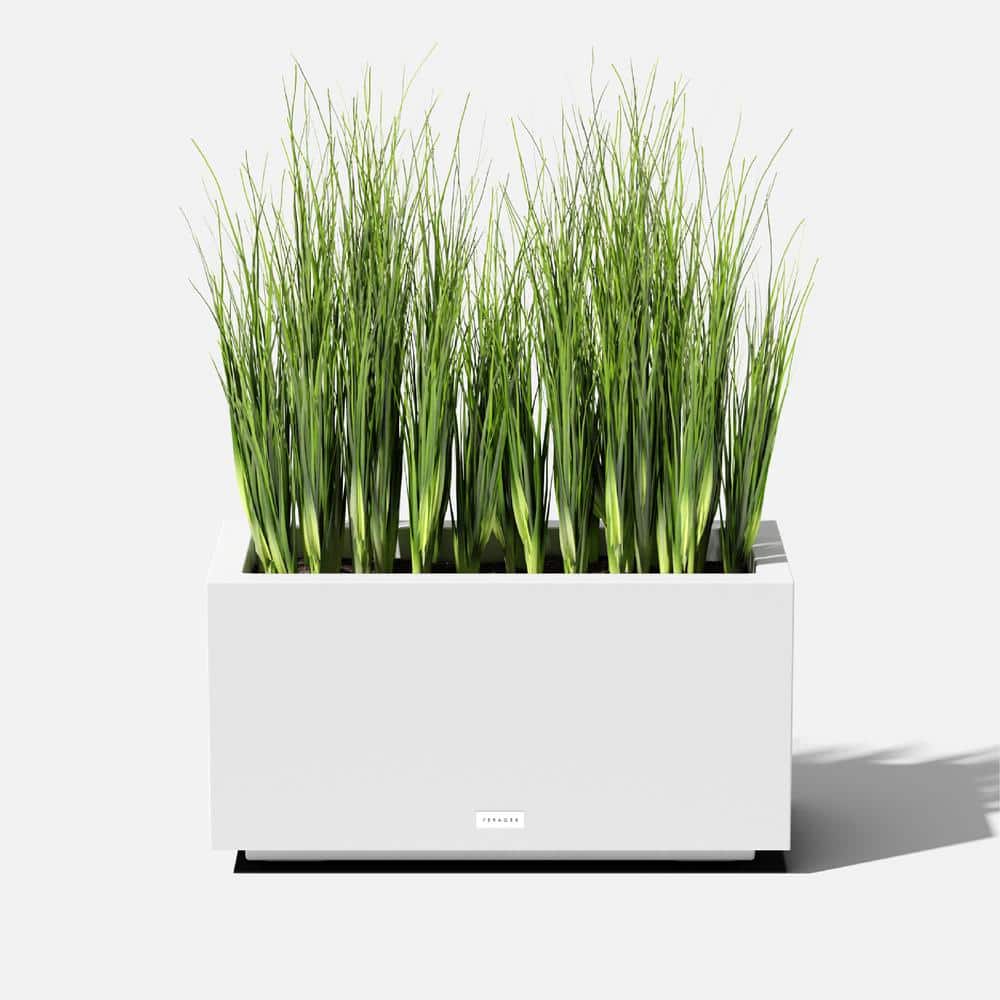 White Recycled Plastic Long Box Planter 25"