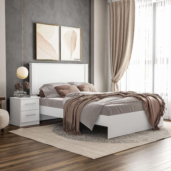 Juliette 3-Piece Full Size White Wood Bedroom Set