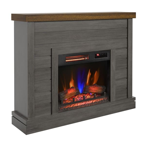 Duraflame 47.38 in. Freestanding Wall Mantel Electric Fireplace in Weathered Grey