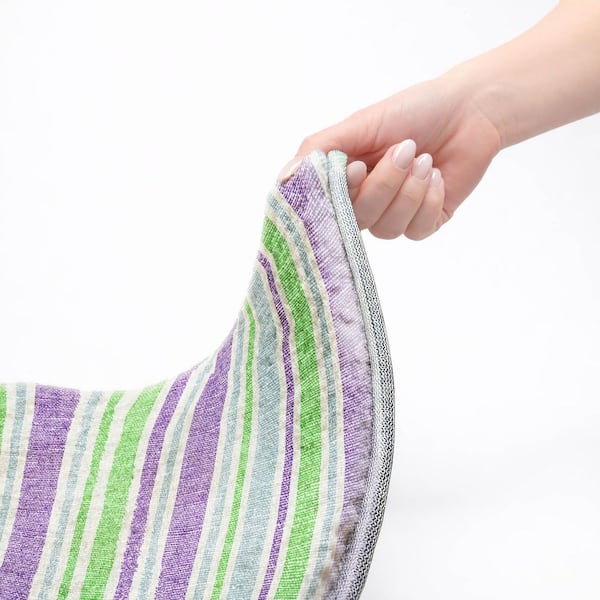Dream Shag Premium Machine Washable Abstract ADS531 Lime 2 ft. x 7 ft. Runner Rug