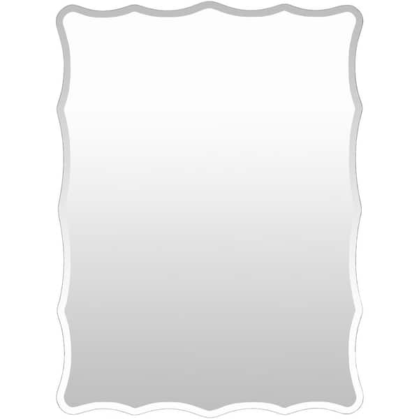 Livabliss Ciri 30 in. H x 22 in. W Novelty Wood Frame Silver Decorative Mirror