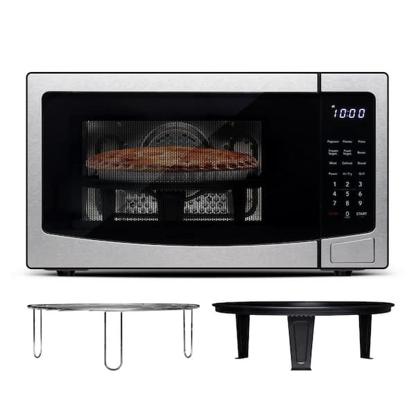 1.1 cu. ft. Stainless Steel 3-in-1 Countertop Microwave Oven with Air Fryer and Convection, 1000 W