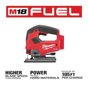 M18 FUEL 18V Lith-Ion Brushless Cordless Jig Saw w/ (2) High Output 6.0 Ah Battery Pack