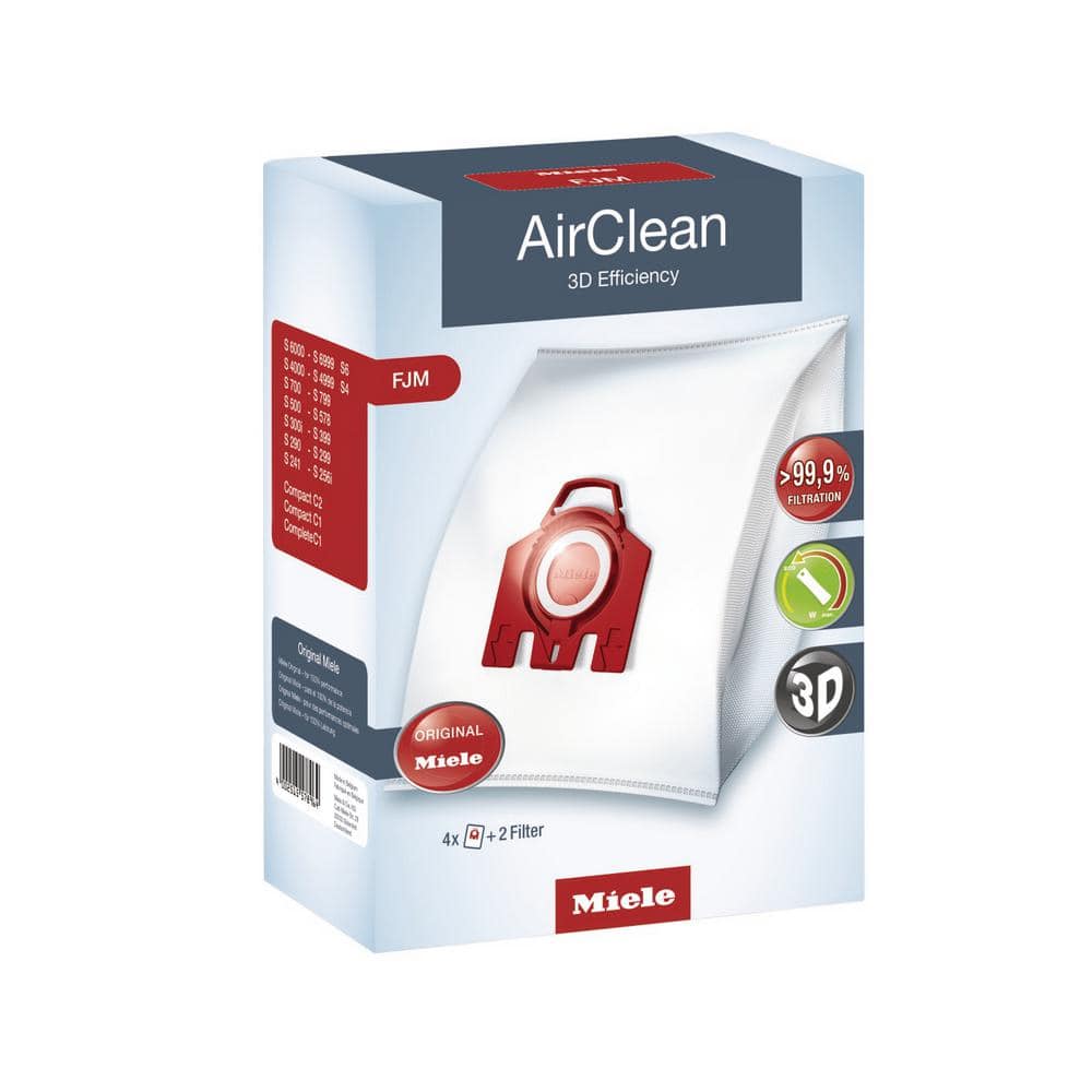 Miele 10408420 XXL Pack HyClean 3D FJM, Vacuum Cleaner Bags, Reliably Keeps  Dust inside the Vacuum Cleaner