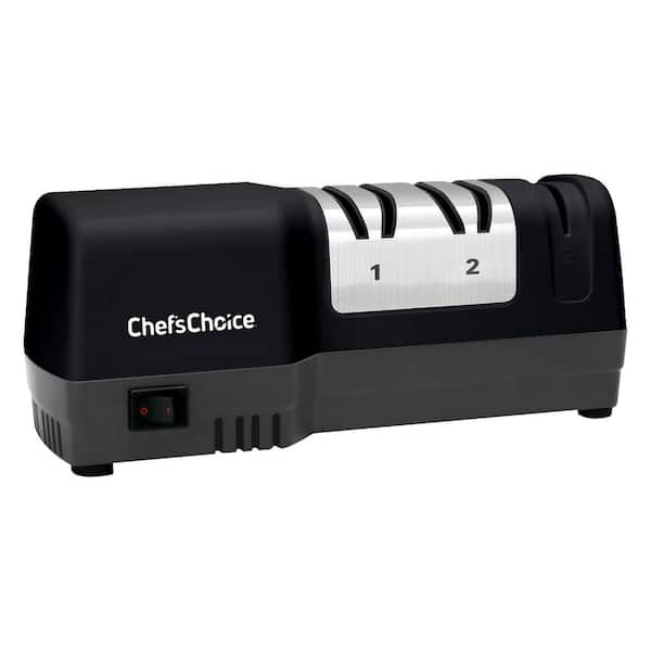 Chef'sChoice Model 250 3 Stage Diamond Hone Hybrid (Electric/Manual) Knife Sharpener in Black